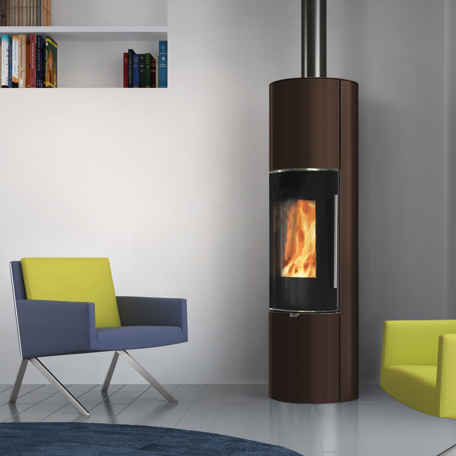 Edilkamin Tally 8 Up S Kaminofen Stahl Bronze