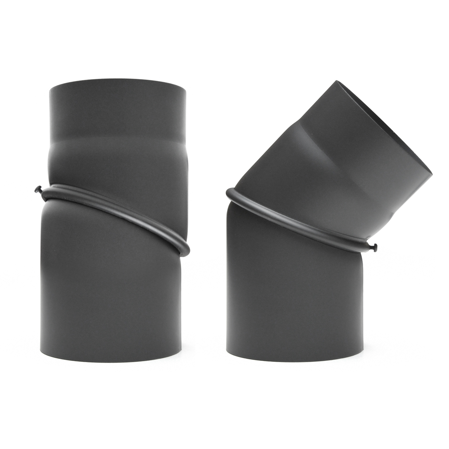 Raik Rauchrohrbogen / Ofenrohr 120mm - 0° - 45° ohne Reinigungsöffnung gussgrau