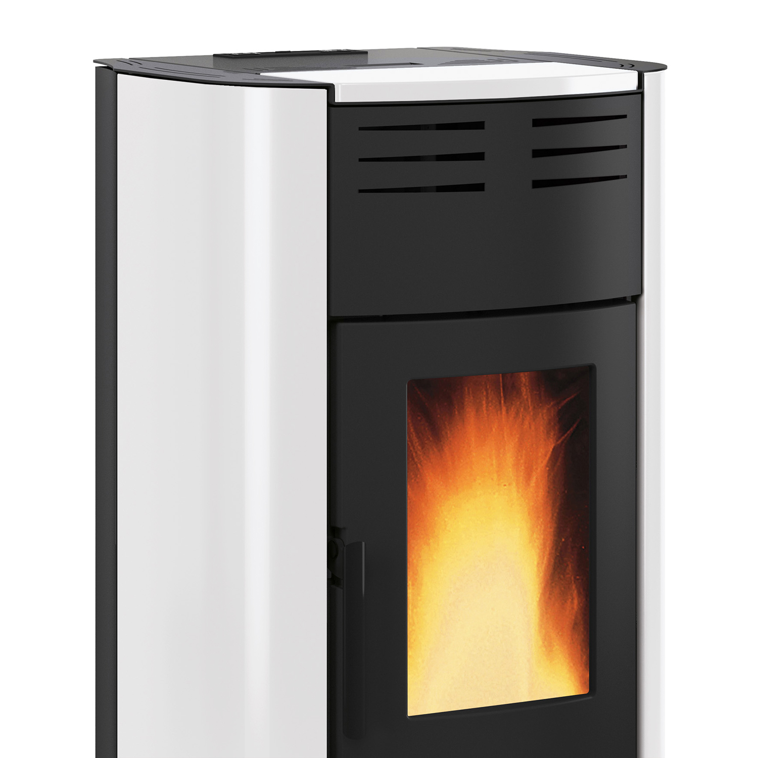 Extraflame Raffaella Idro H15 Stahl Weiß Set + Kombispeicher THKE/F 825