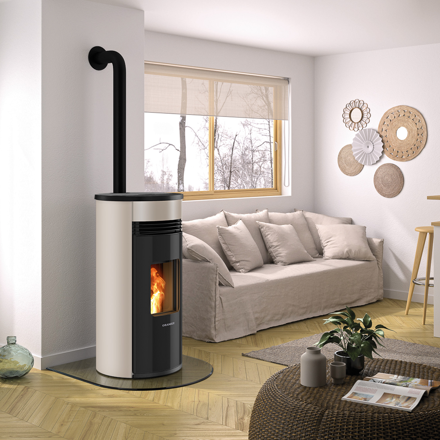 Oranier Sando 60 Pelletofen Taupe