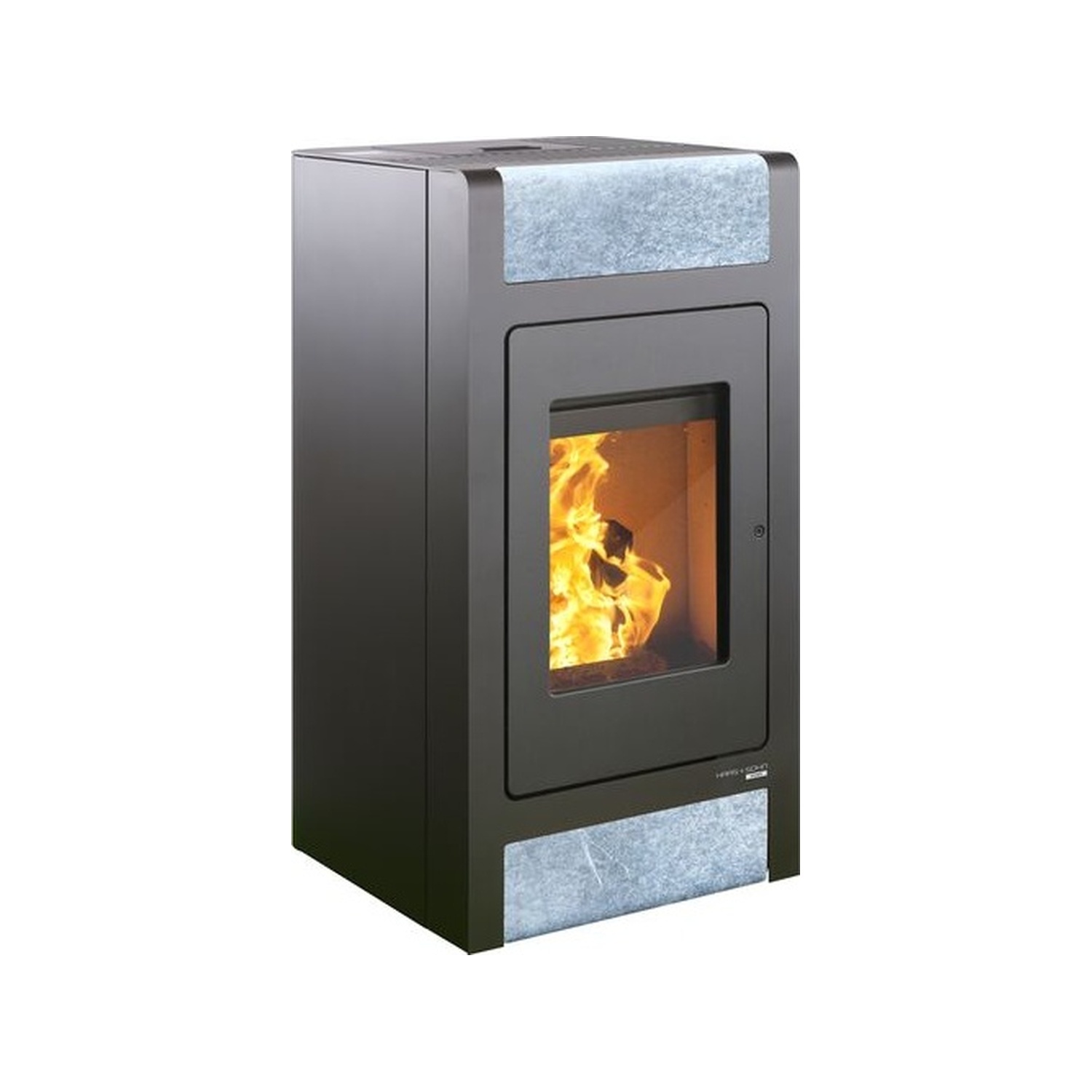 Haas+Sohn P Pelletofen HSP 2.stone, perl-schwarz/Speckstein - mit WLAN Option (Local mit Wochenprogramm)