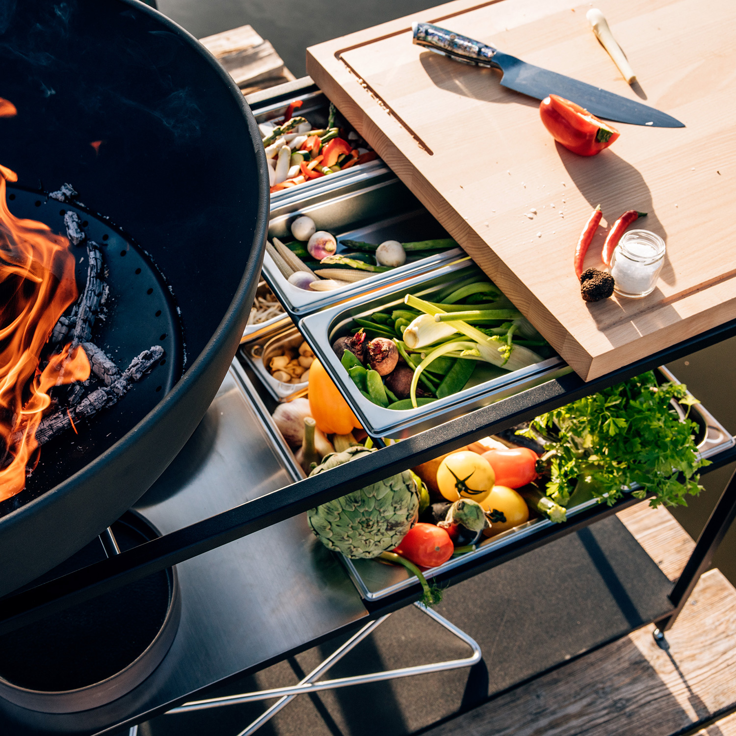 höfats FIRE KITCHEN Edelstahlbehälter-Set