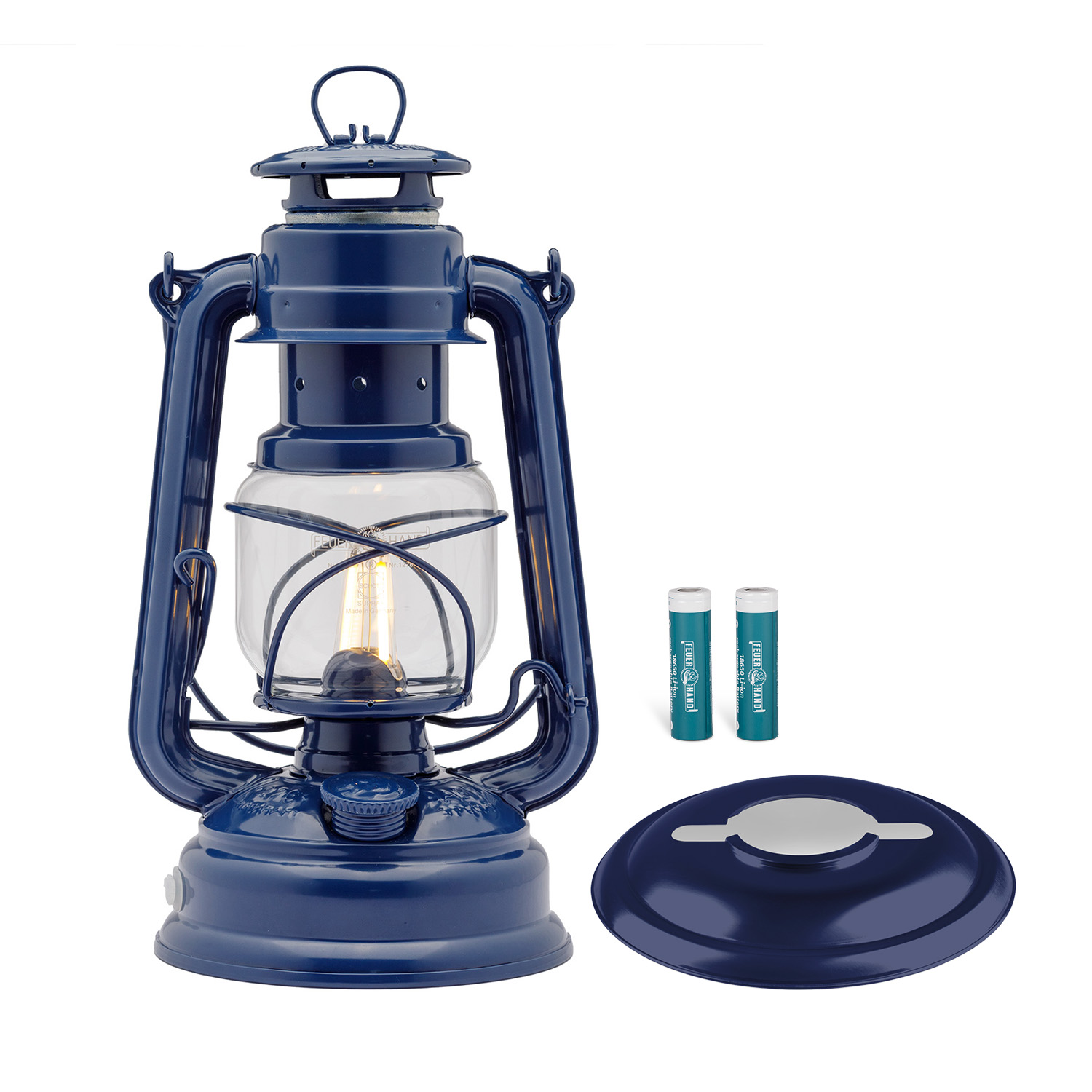 Feuerhand Interior Set Cobalt Blue (Baby Special LED-Lampe, Akku und Refelktorschirm)