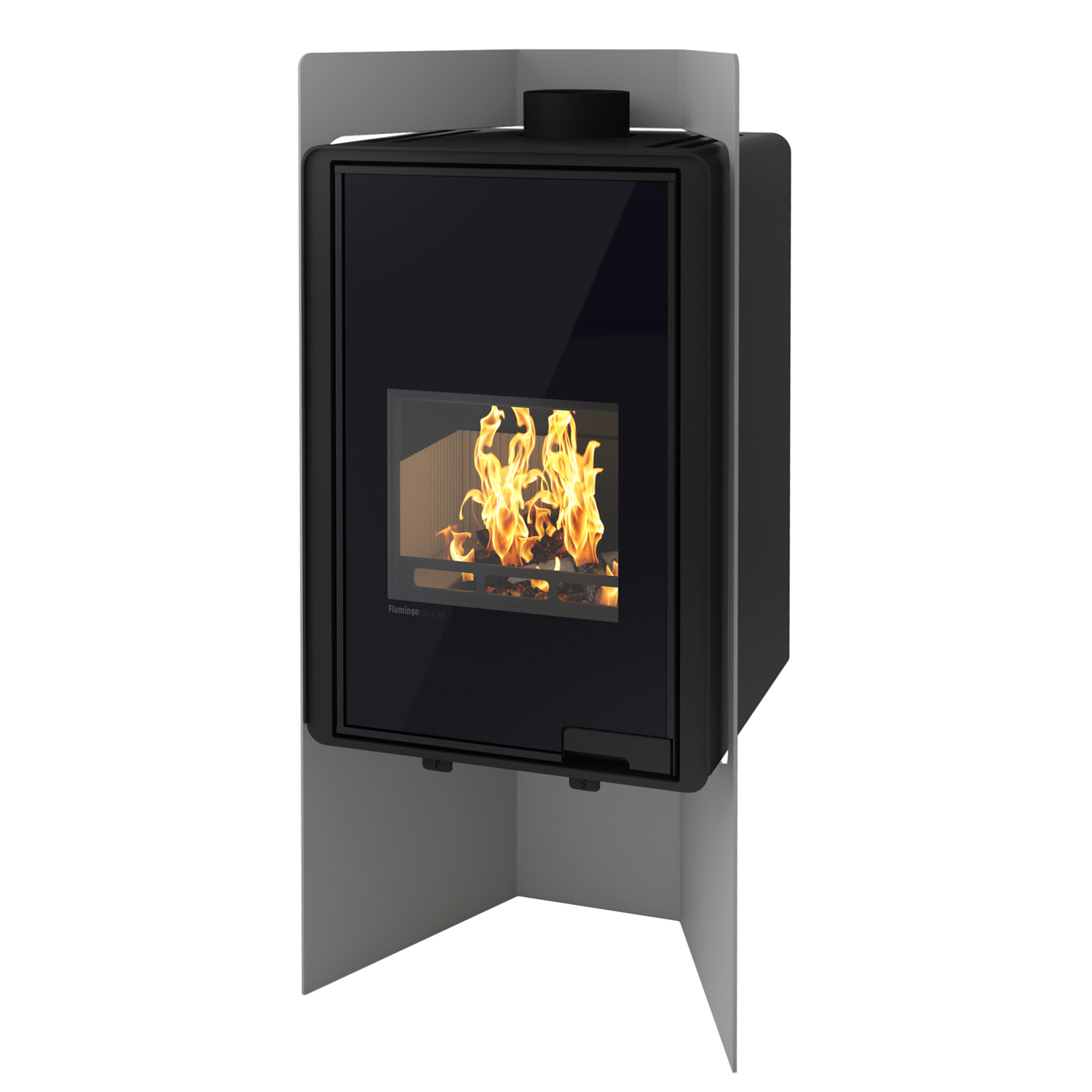 HS Flamingo Deluxe Pulau Kaminofen Grau