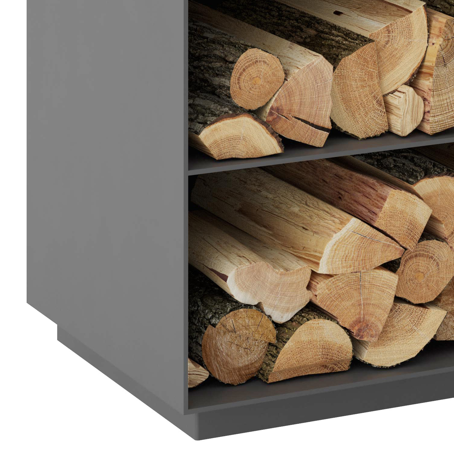 Spartherm Holzfach für Passo XS seitlich links Titan