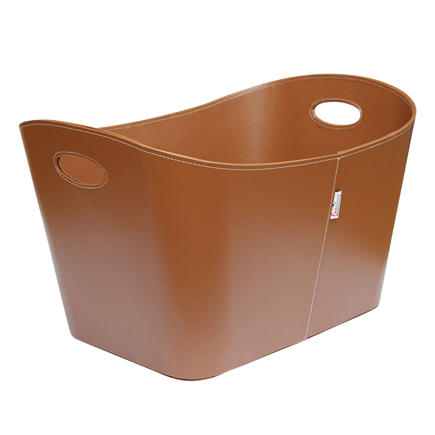 Raik Holzkorb, Kunstleder Hellbraun, XL Raik Holzkorb, Kunstleder Hellbraun, XL