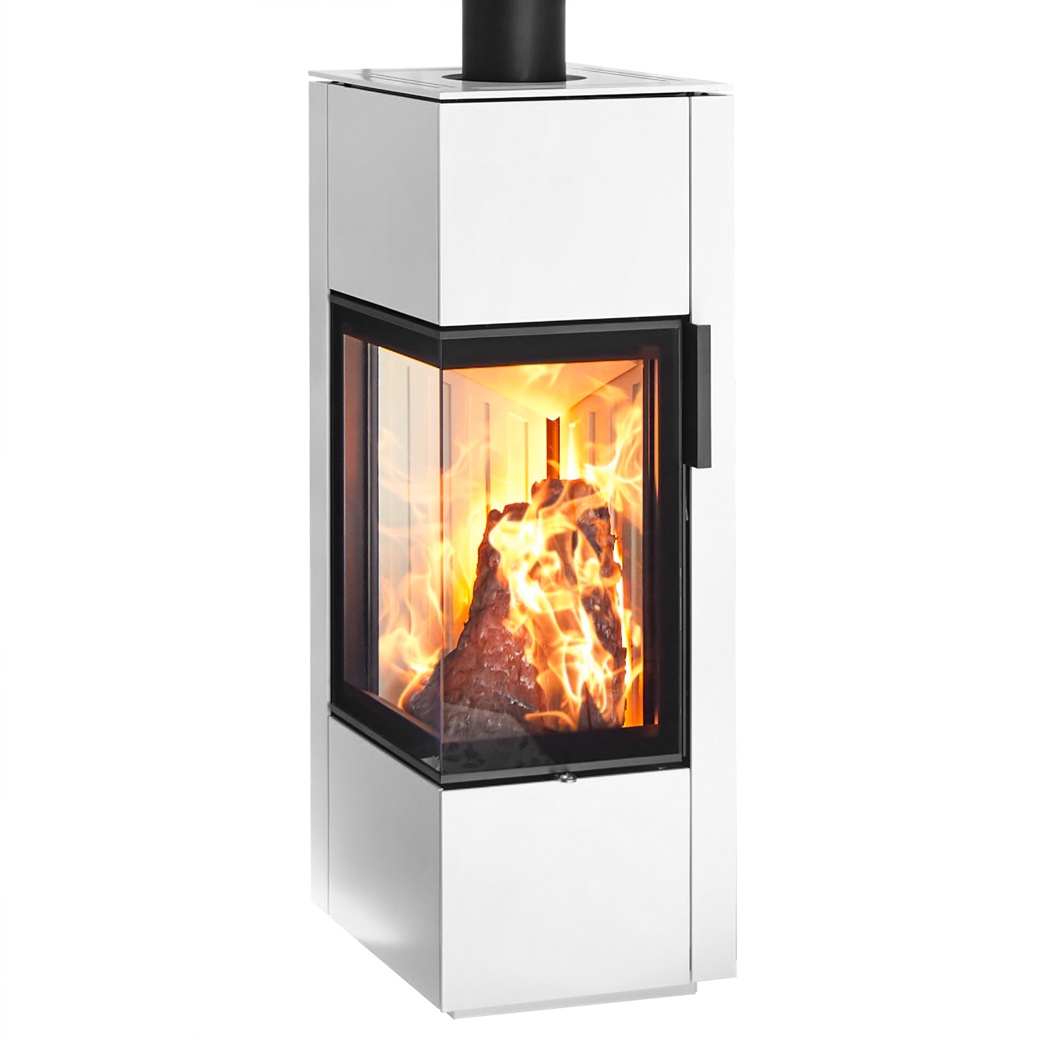 Spartherm Piko S steel Kaminofen Weiß