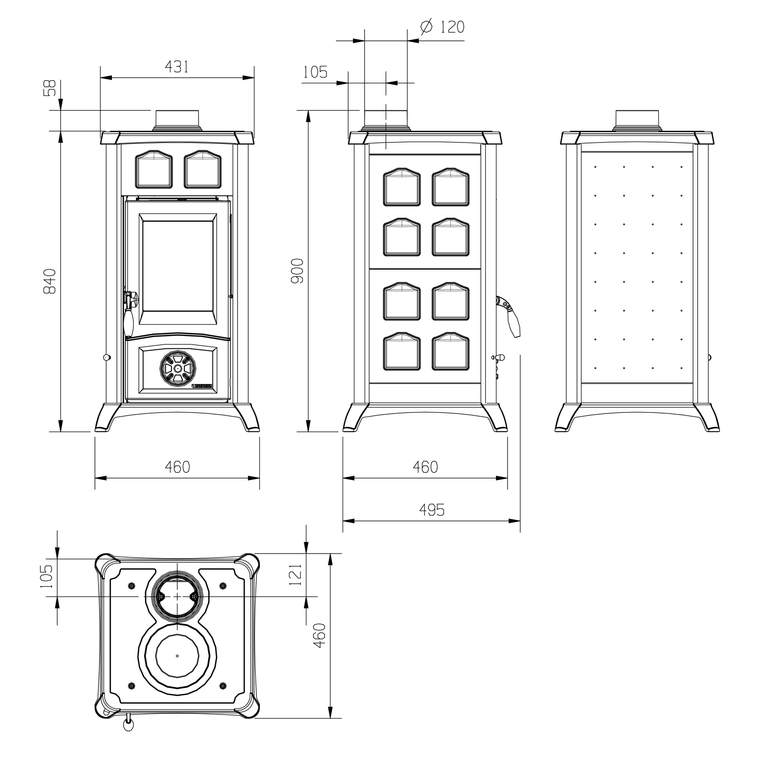 La Nordica Gemma Lean Kaminofen Elegance Weiß