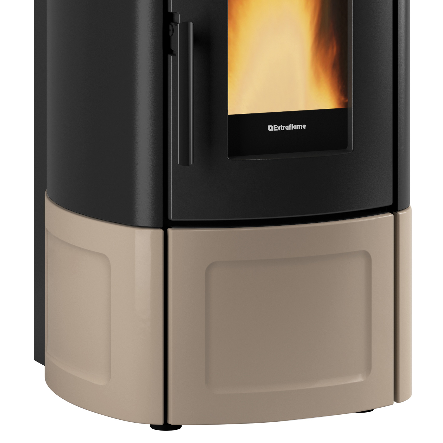 Extraflame Evolution Line Noris Lux Pelletofen Stahl Majolika Tortora