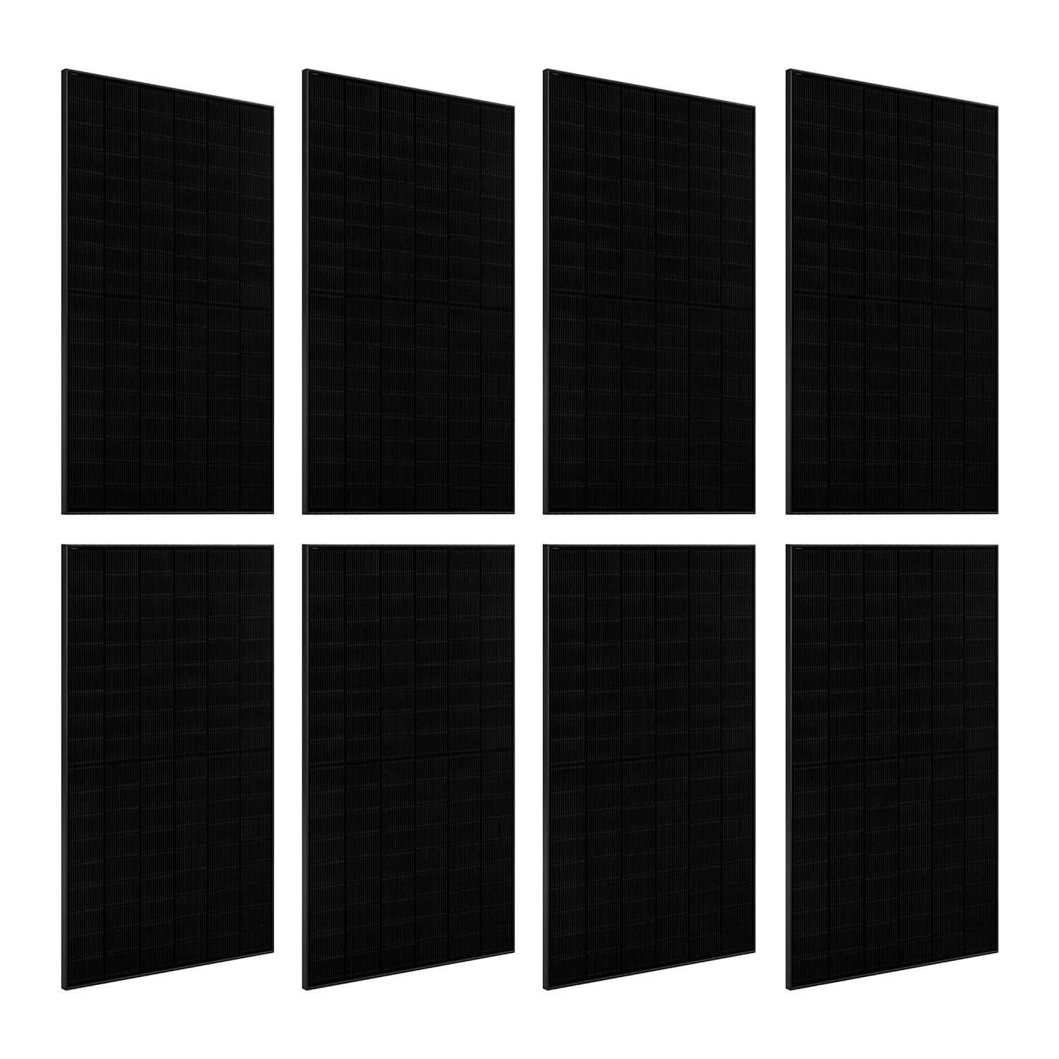 8x JA Solarmodul 430W Glas-Glas fullblack Bifacial n-type JAM54D41-430/GB