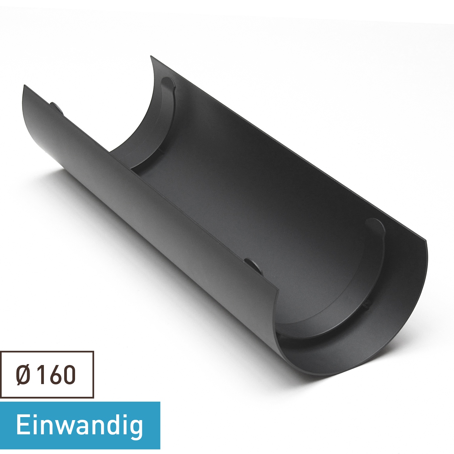 Raik Basic Rauchrohr / Ofenrohr 160mm - Thermoschild 460mm gussgrau