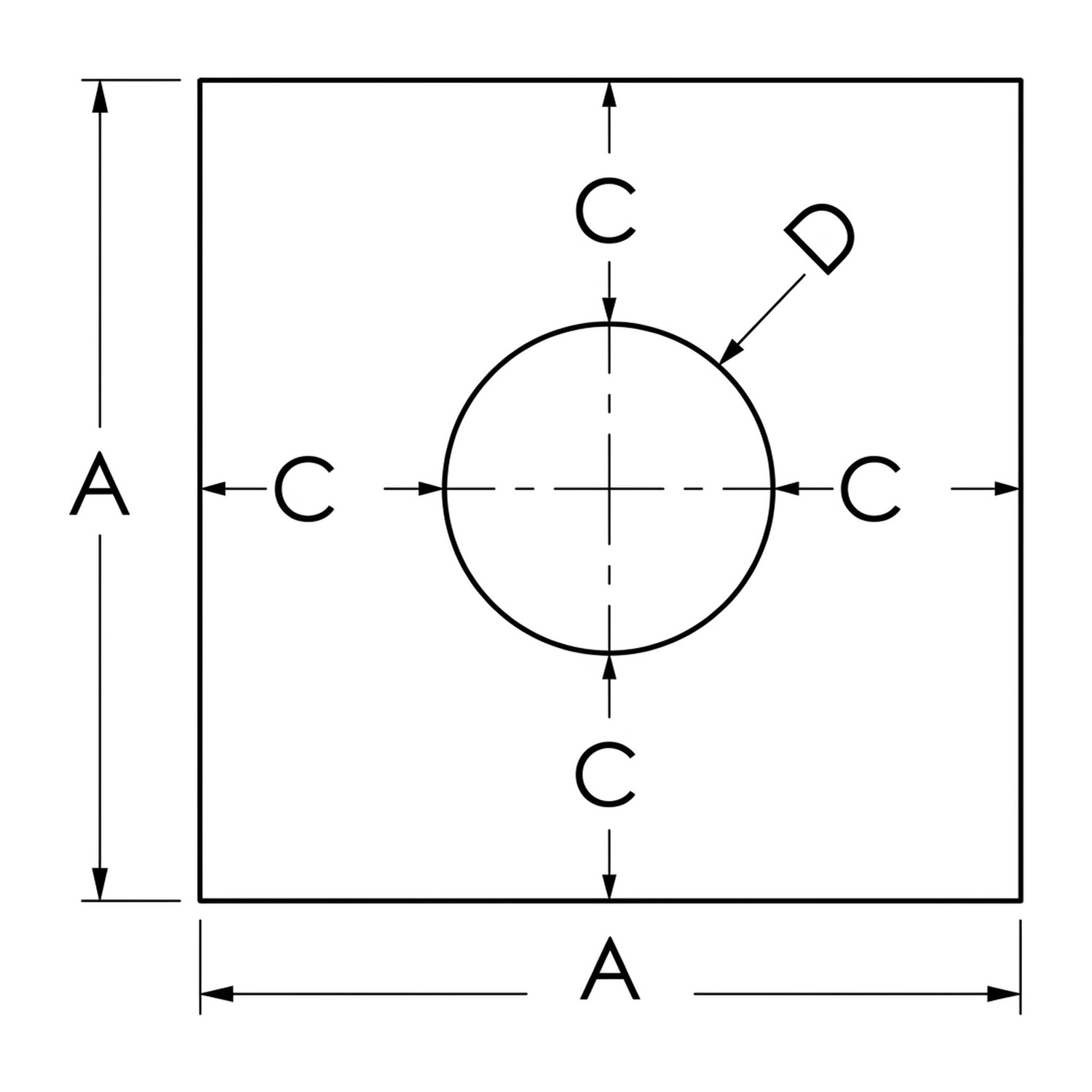 Schiedel Anschlussblende eckig 200 mm für ICS Ø 150 mm