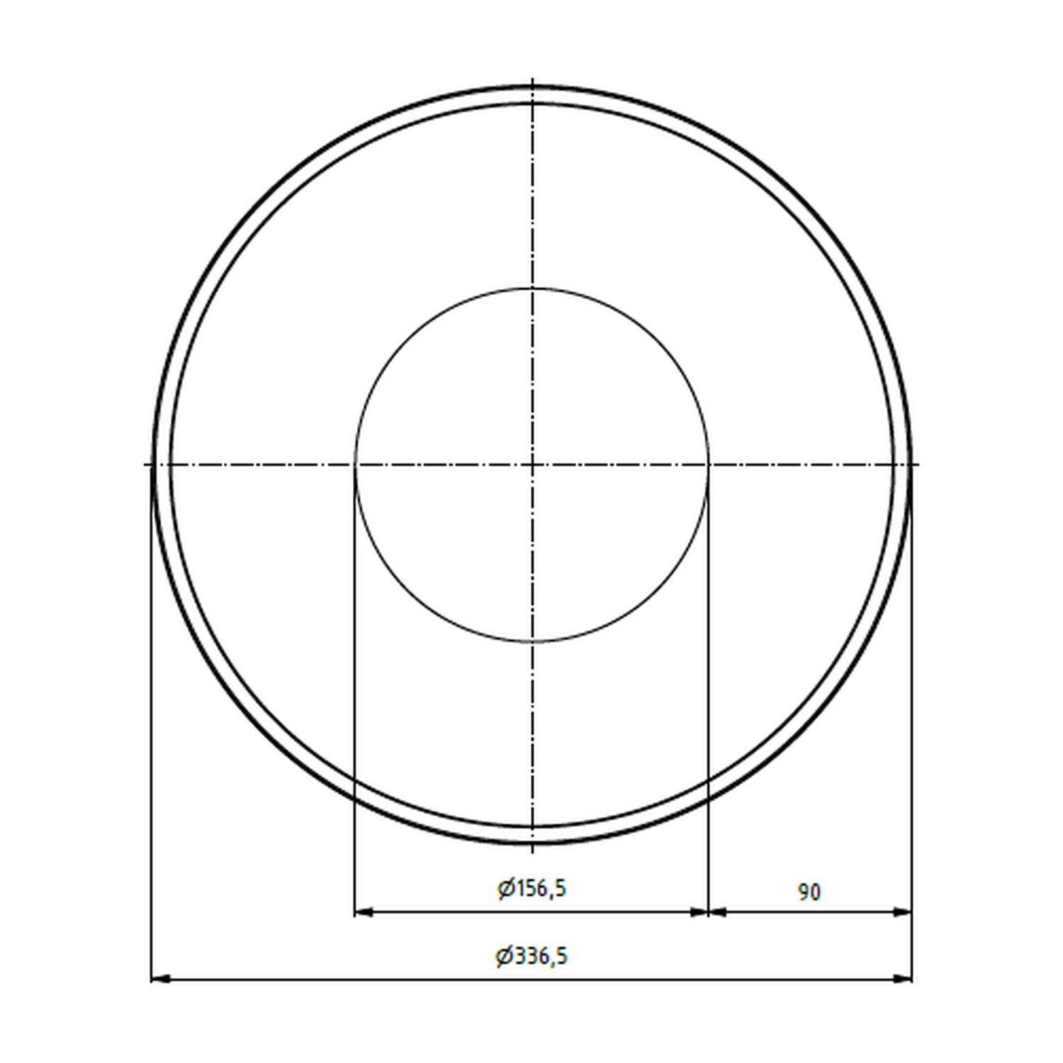 Raik Rosette Durchmesser 150mm mit Dichtung schwarz