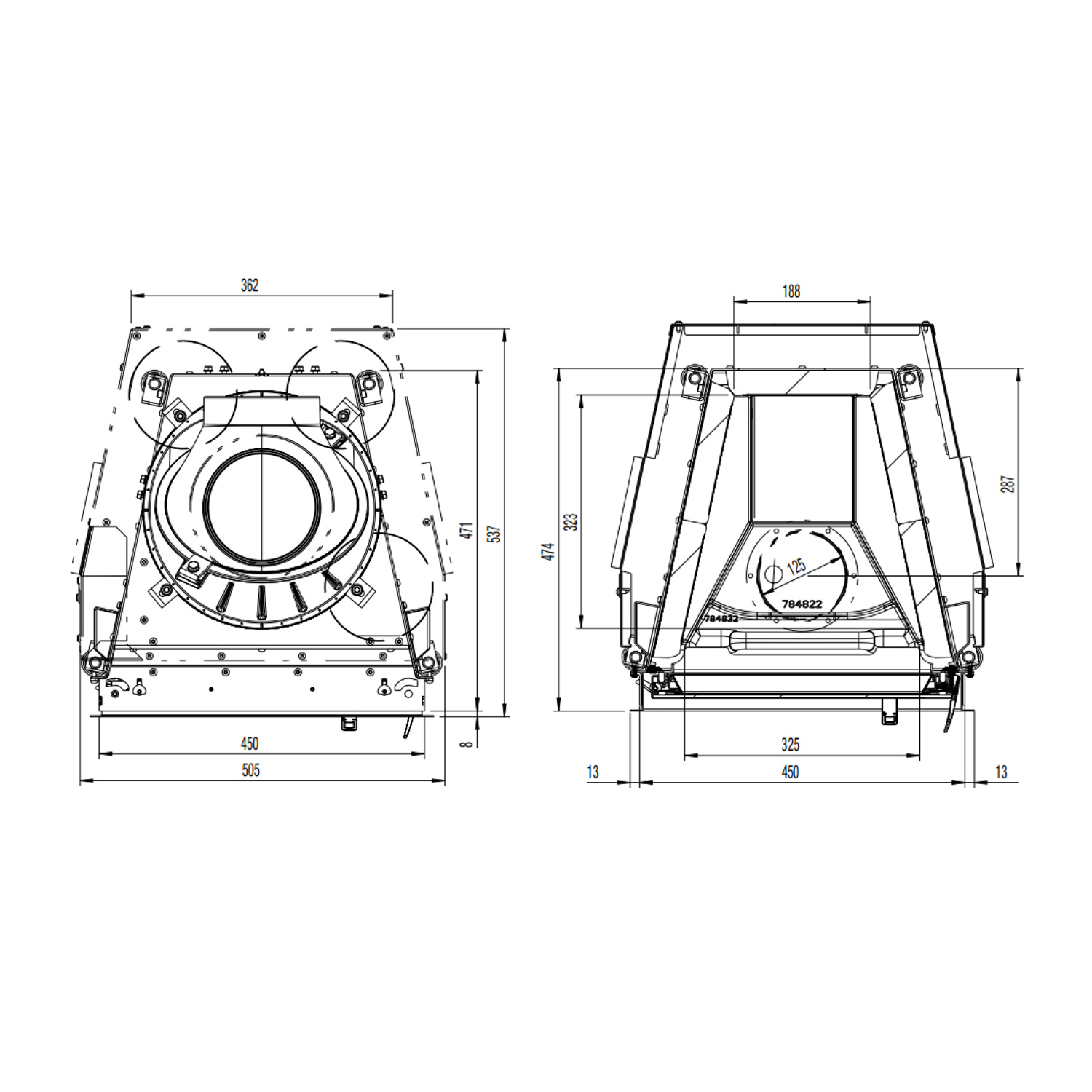 Austroflamm 45x51 K 2.0 Kamineinsatz Austroflamm 45x51 K 2.0 Kamineinsatz