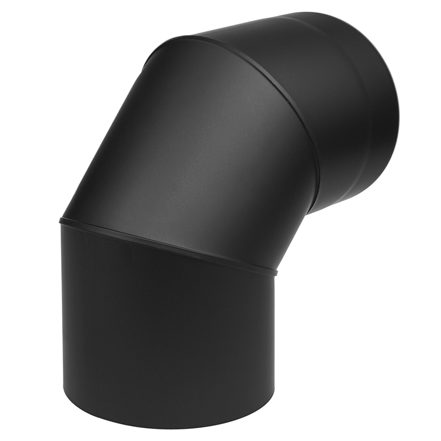 Raik Coltherm Rauchrohrbogen 150mm schwarz doppelwandig 90° ohne Tür für Rauchrohr / Ofenrohr