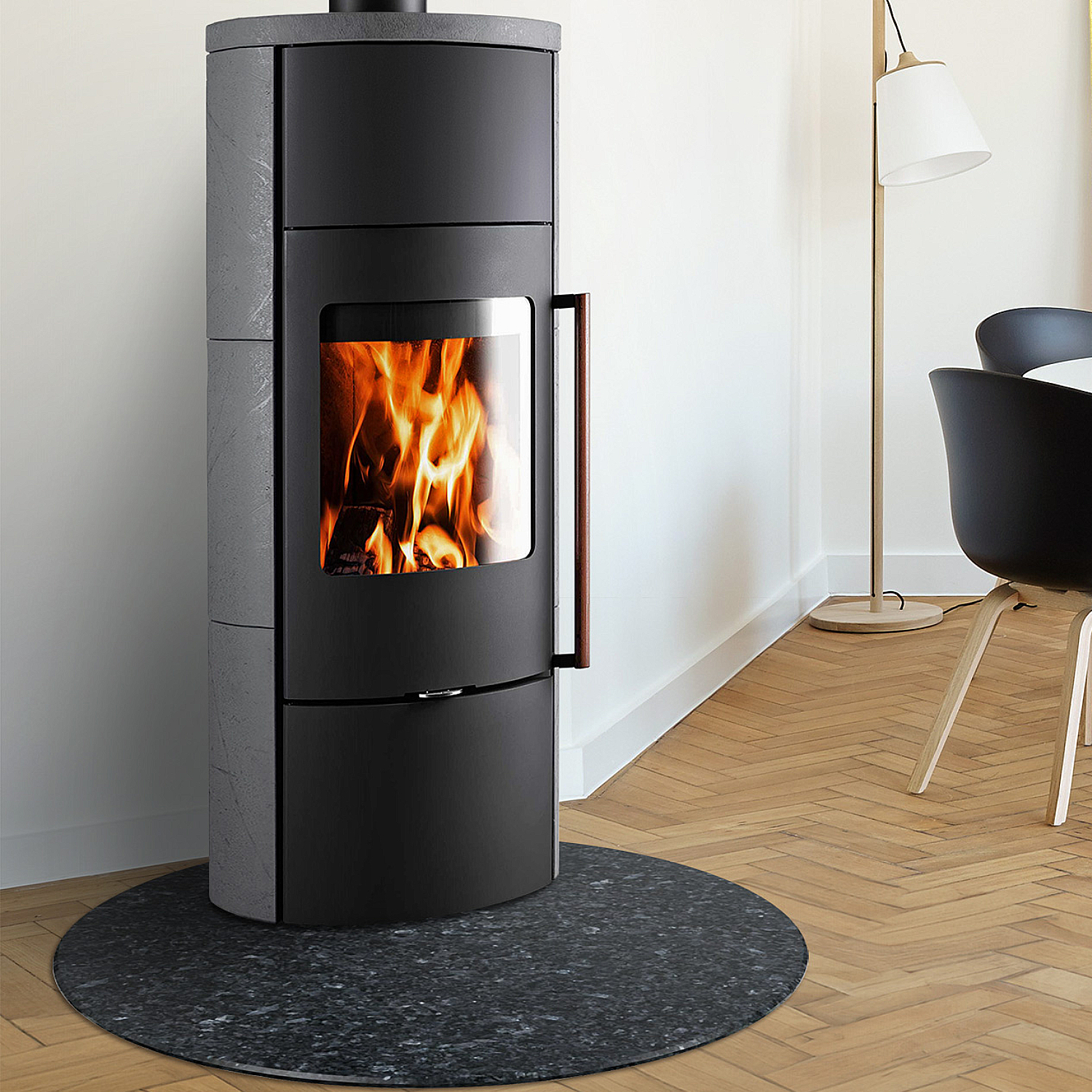 Novaline Carino Plus SK Grey Rock Kaminofen