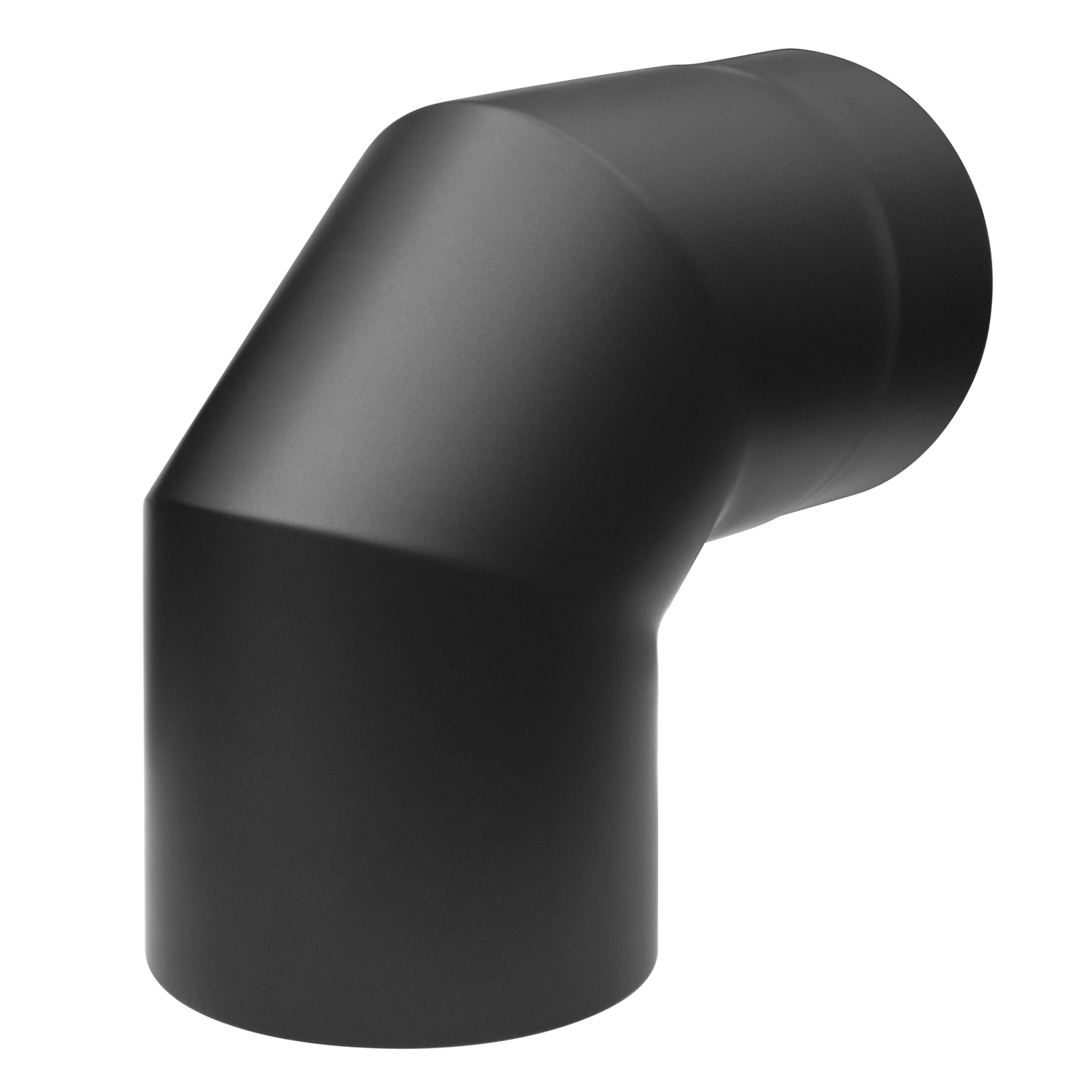 Raik Izoker Rauchrohrbogen 150mm schwarz doppelwandig 90° ohne Tür für Rauchrohr / Ofenrohr