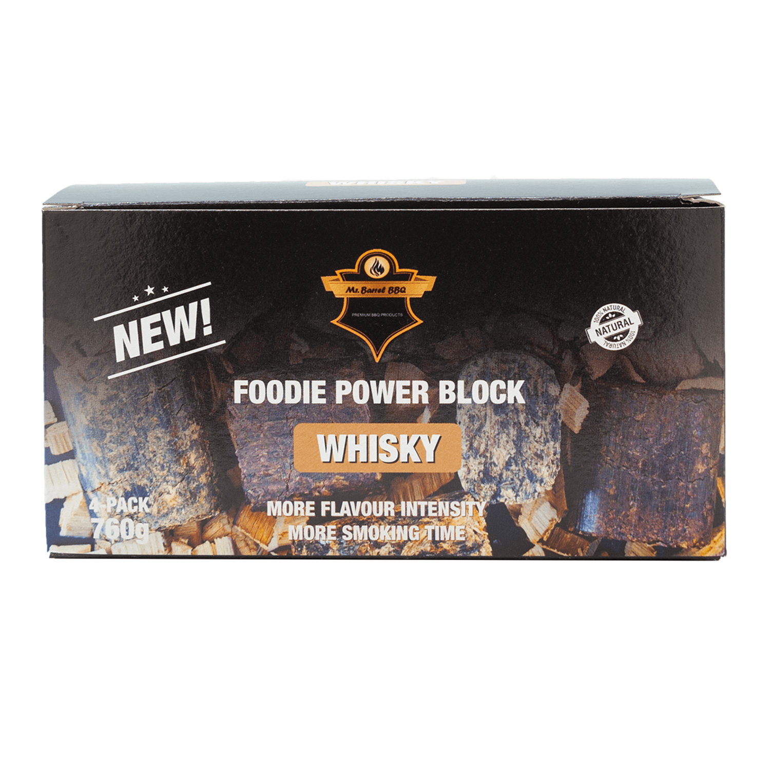 Mr. Barrel BBQ Foodie Power Blocks L Whiskey, 760 g