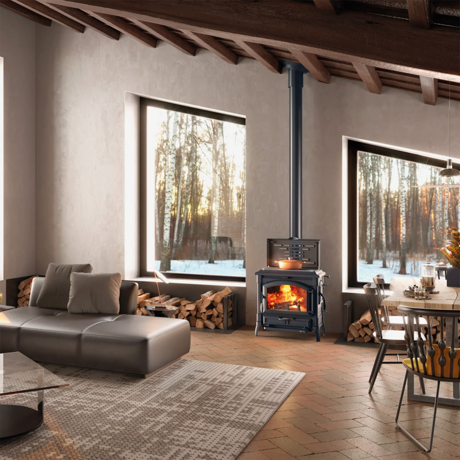 La Nordica Isotta con Cerchi Lean Kaminofen