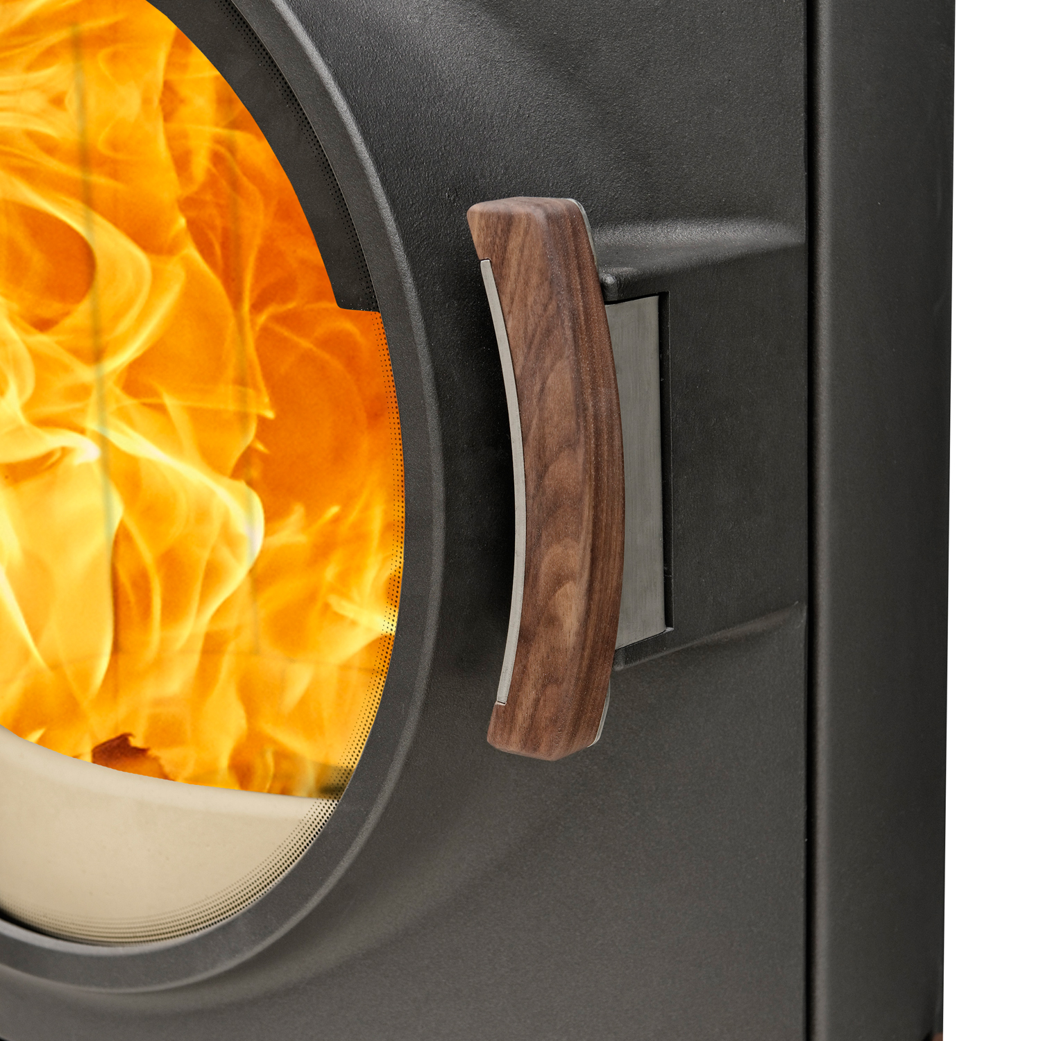 Austroflamm Clou Xtra Kaminofen Stahl gussgrau RR oben oder hinten