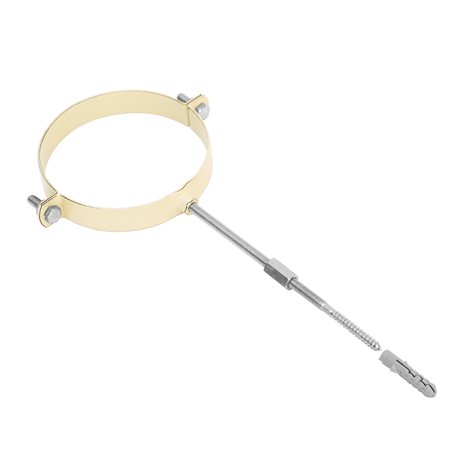 Raik Rauchrohr / Ofenrohr Emaille 120mm - Rohrschelle Elfenbein