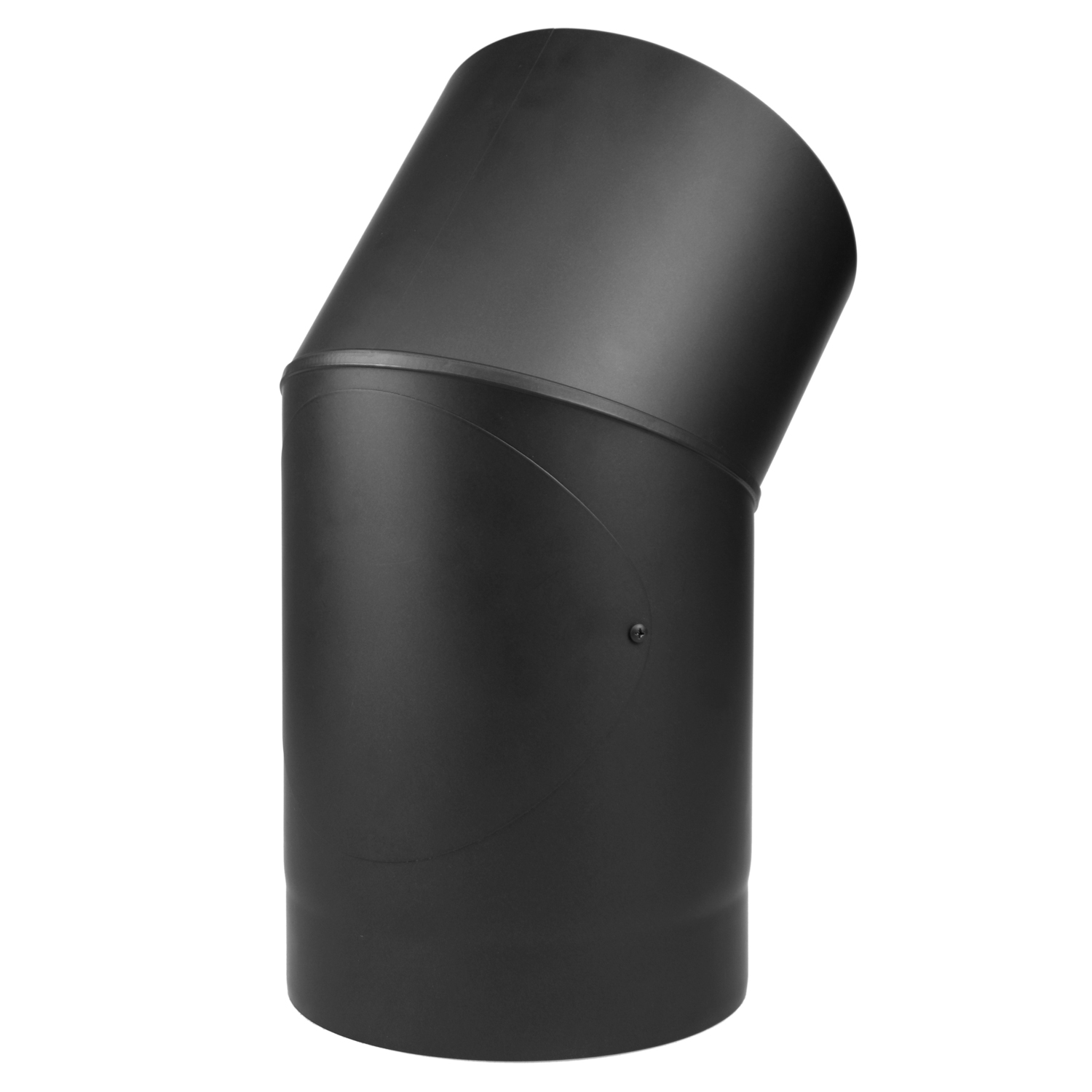 Raik Coltherm Rauchrohrbogen 150mm schwarz doppelwandig 45° mit Tür für Rauchrohr / Ofenrohr