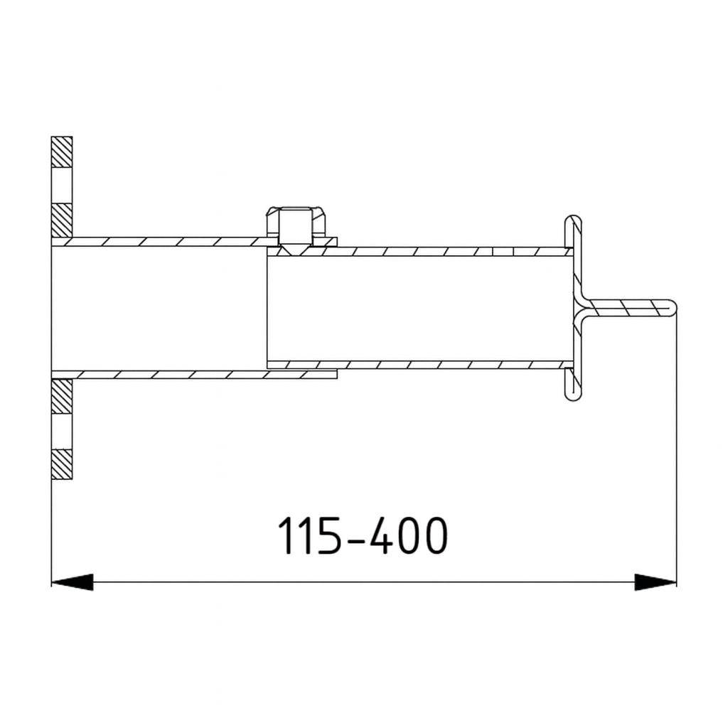 Raik Lifestyle DUO Wandhalterung schwarz für Bride 115–400mm für Rauchrohr / Ofenrohr
