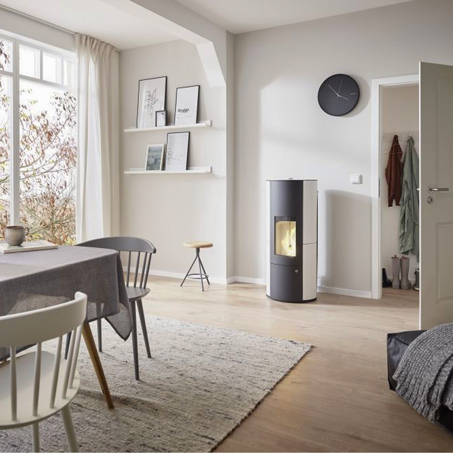 Olsberg Inara 3.0 Pelletofen Stahl Schwarz/Keramik Vanilla