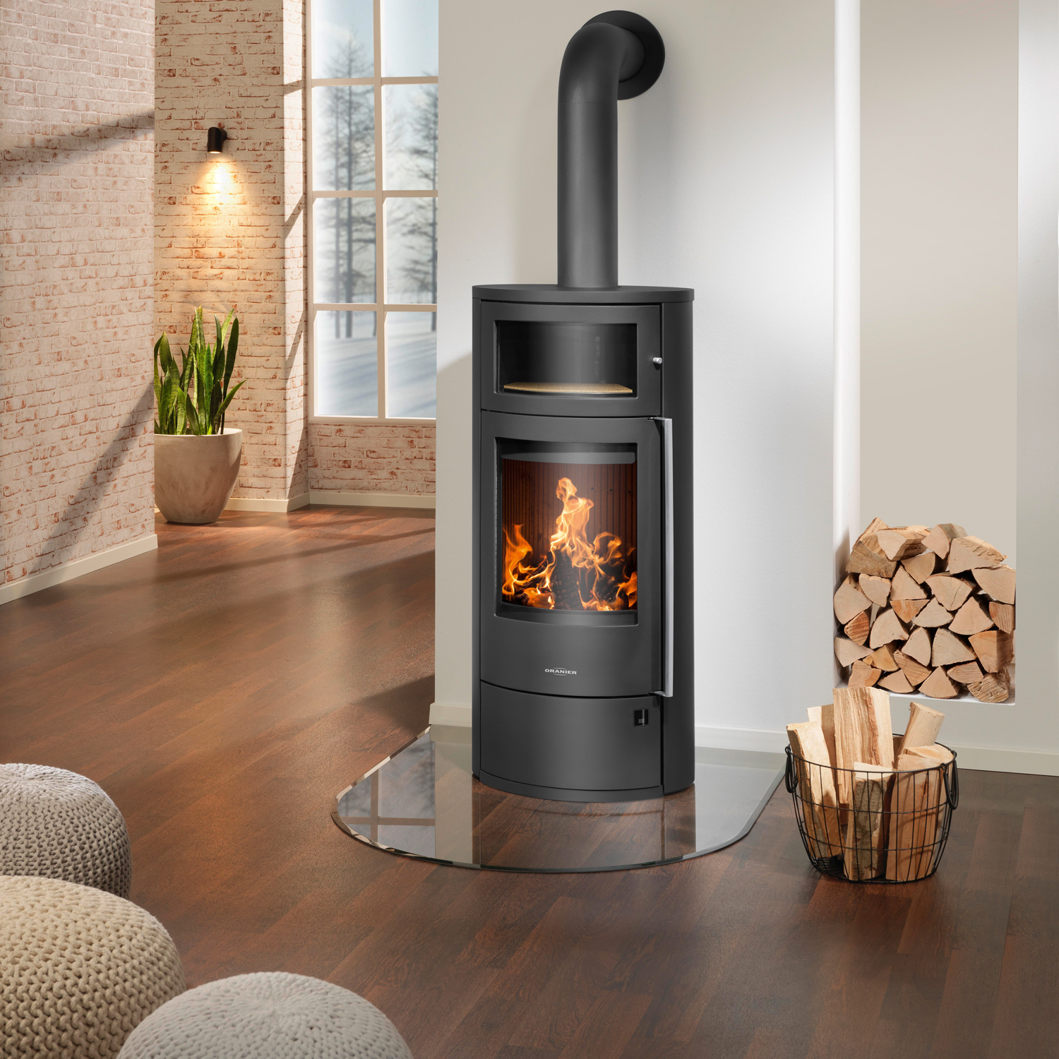 Oranier Polar Neo Bakery Kaminofen Stahl Schwarz - RESTPOSTEN