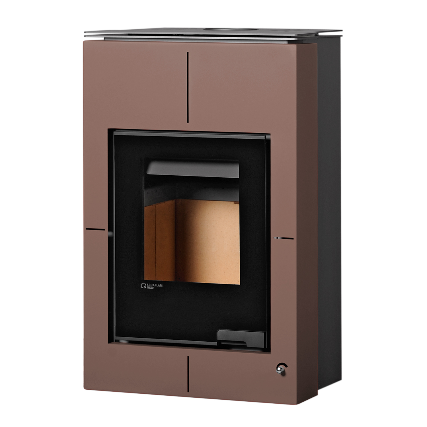 Aquaflam Vario Saporo 11 kW Basic Wasserführender Kaminofen Brown Komplett-Set Hygienespeicher SHS 550 + 1 SWT
