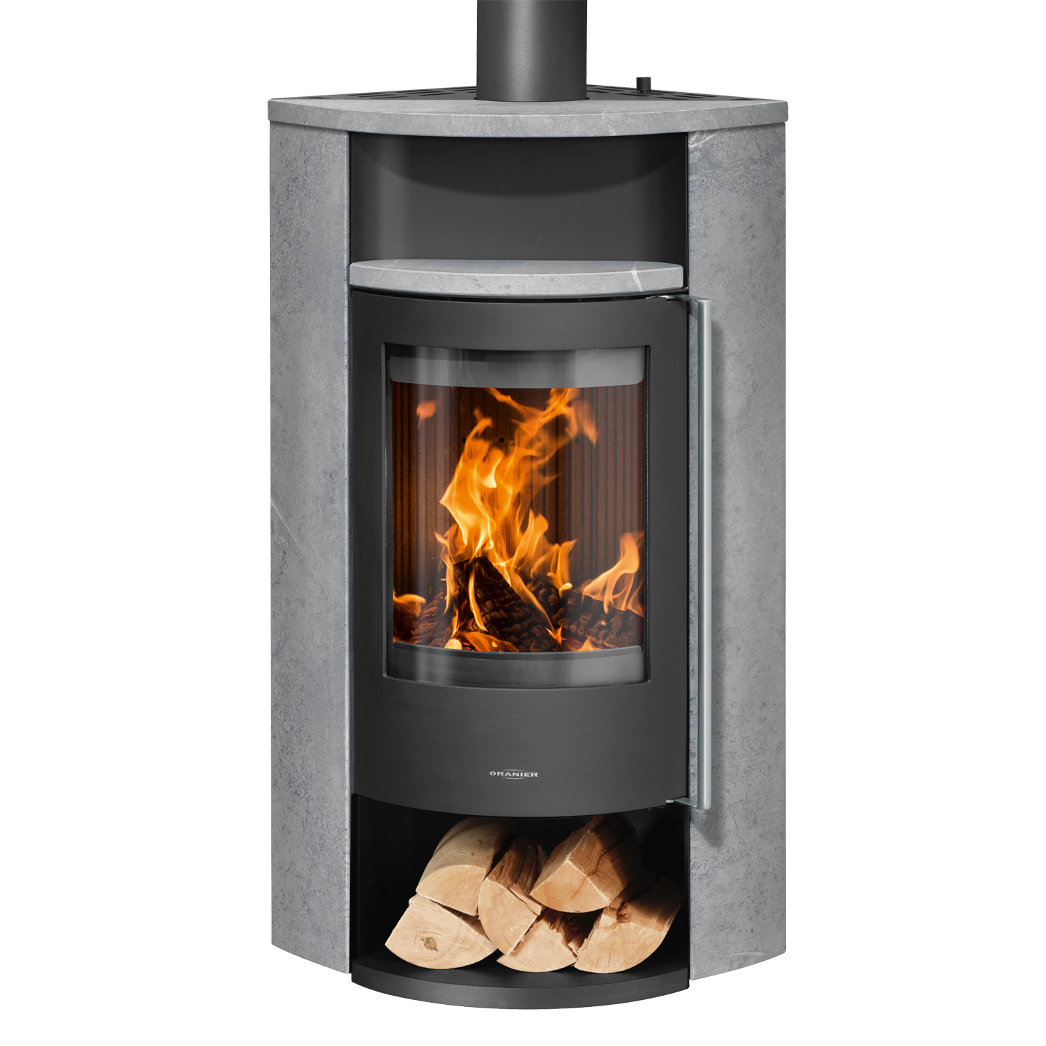 Oranier Polar Neo Eck Kaminofen Stahl Schwarz / Speckstein Oranier Polar Neo Eck Kaminofen Stahl Schwarz / Speckstein
