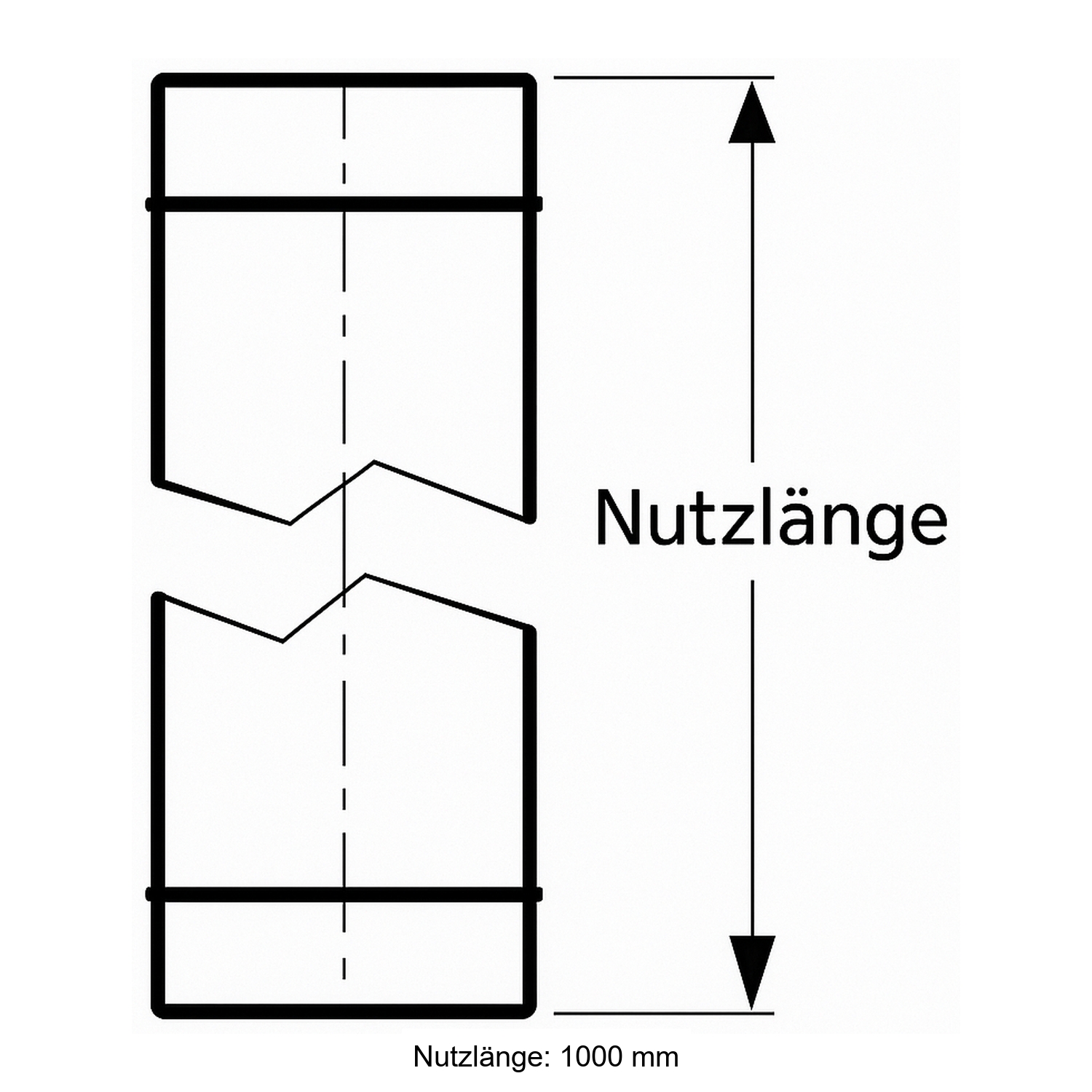 Schiedel PRIMA PLUS Rohrelement 1000mm Ø130 mm mit Doppelmuffe einwandig matt