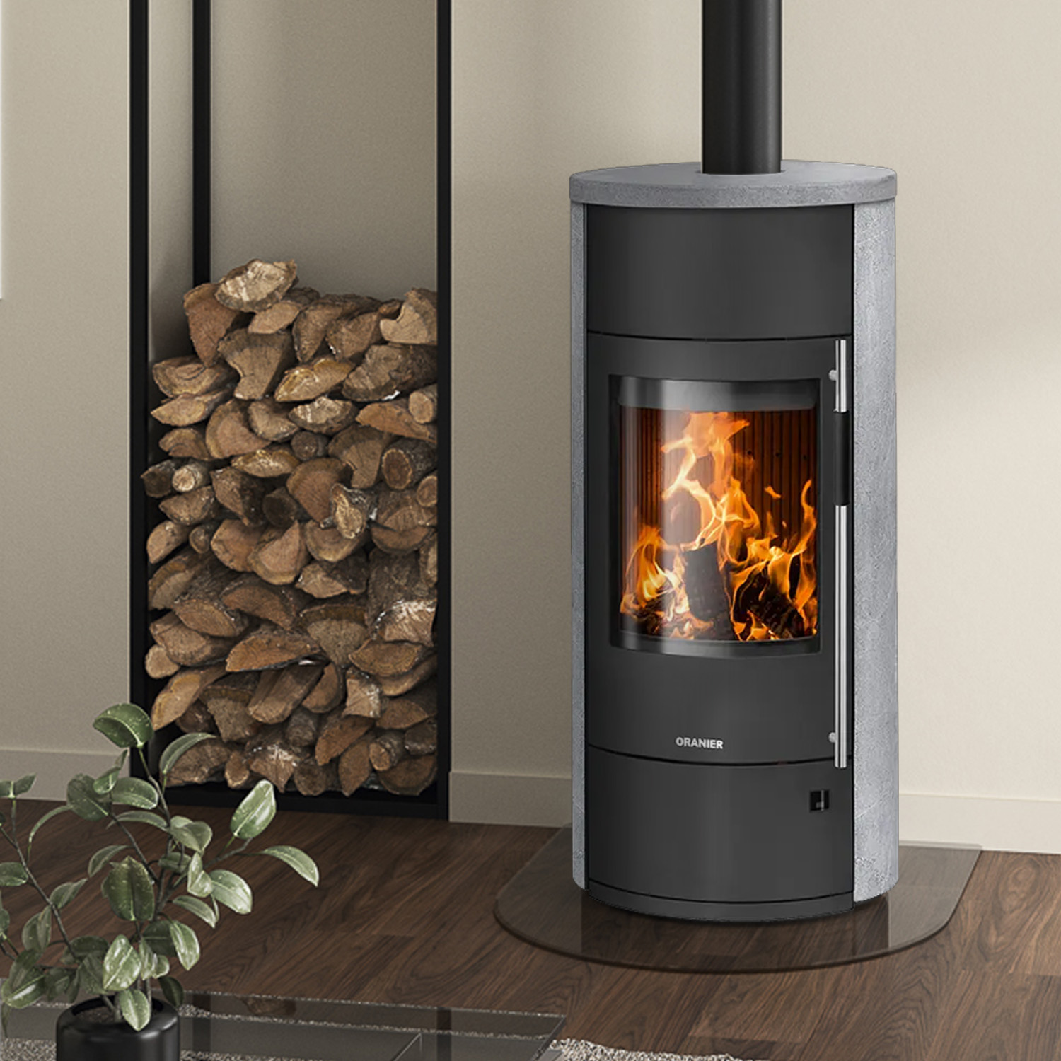 Oranier Polar Neo Aqua wasserführender Kaminofen Speckstein