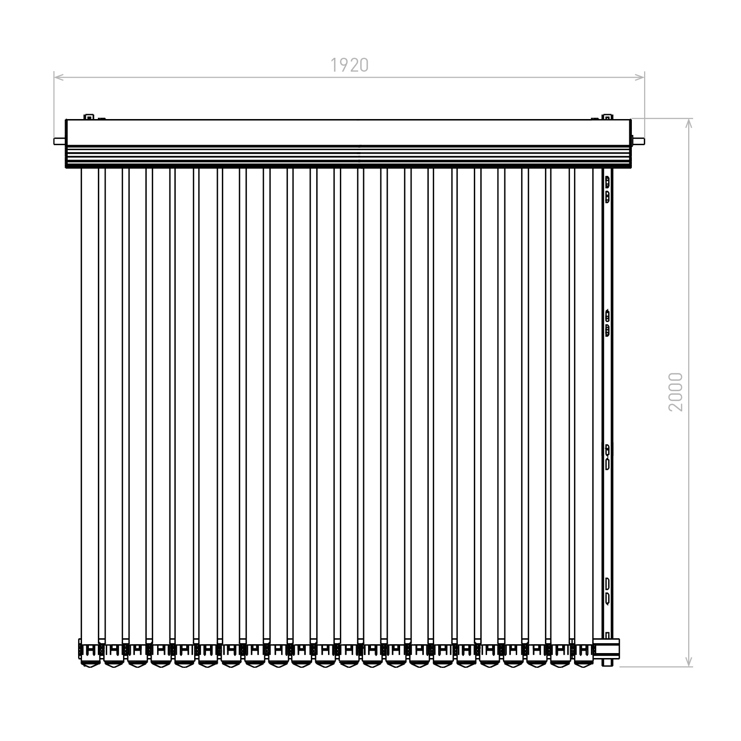 Westech Hochleistungs-Vakuum-Röhrenkollektor WT-B58-22 Westech Hochleistungs-Vakuum-Röhrenkollektor WT-B58-22