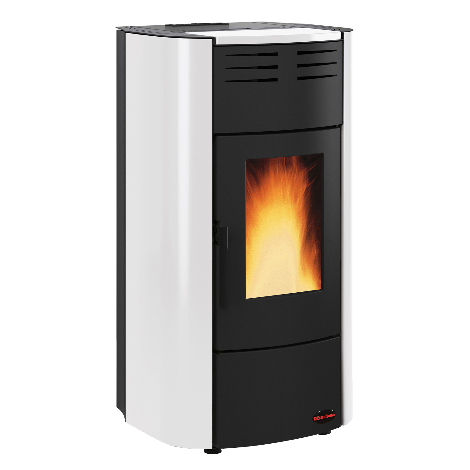 Extraflame Raffaella Idro H15 Stahl Weiß Set + Kombispeicher THKE/F 825