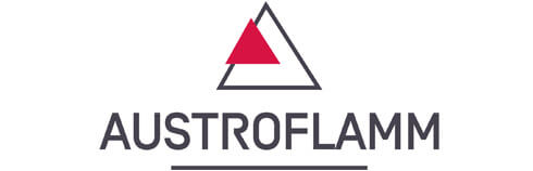 Logo mit dem Schriftzug Austroflamm