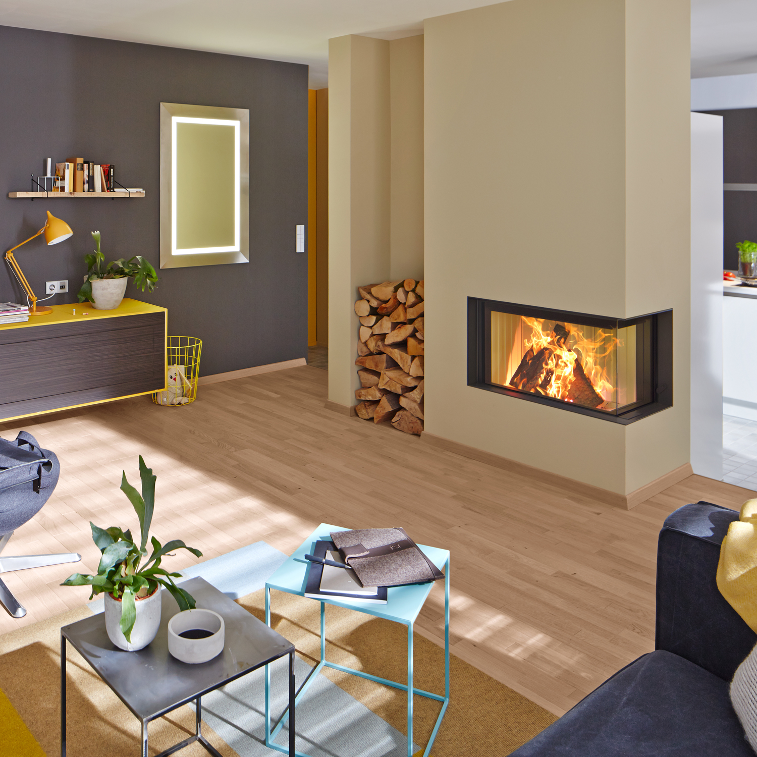 Spartherm Premium Varia-2R-80h Kamineinsatz Ecke RRA Ø 250 mm