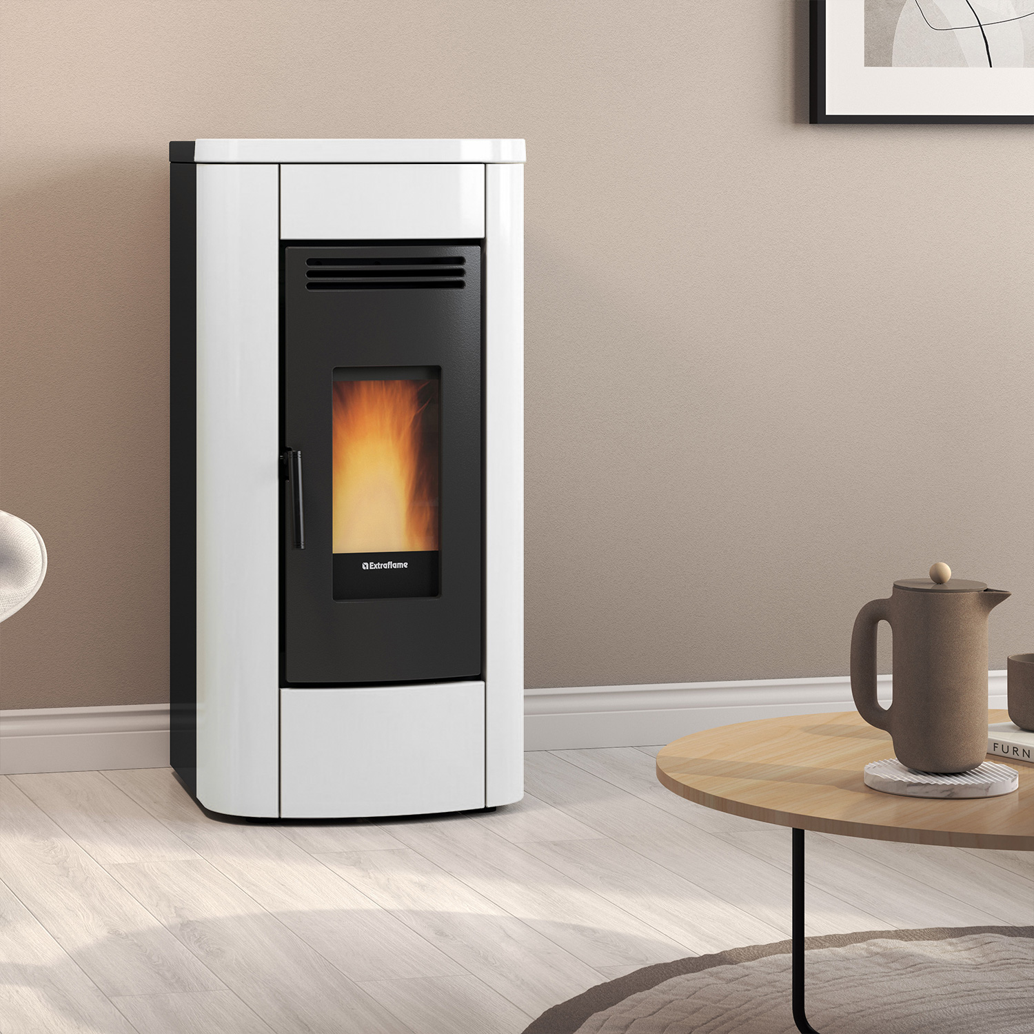 Extraflame Klaudia 5.0 Pelletofen Stahl Weiß