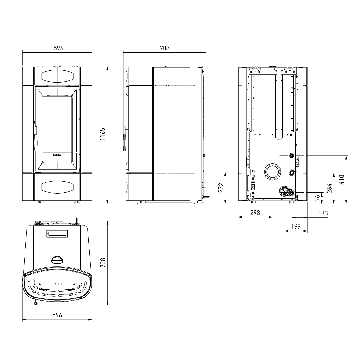 Extraflame Evolution Line ISIDORA IDRO H16 5.0.16 wassergeführter Pelletofen Weiss
