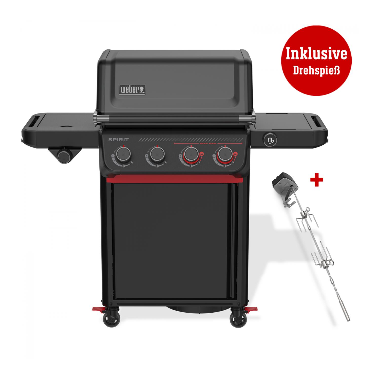 Weber SPIRIT EP-435R Gasgrill Stealth Edition mit Drehspieß